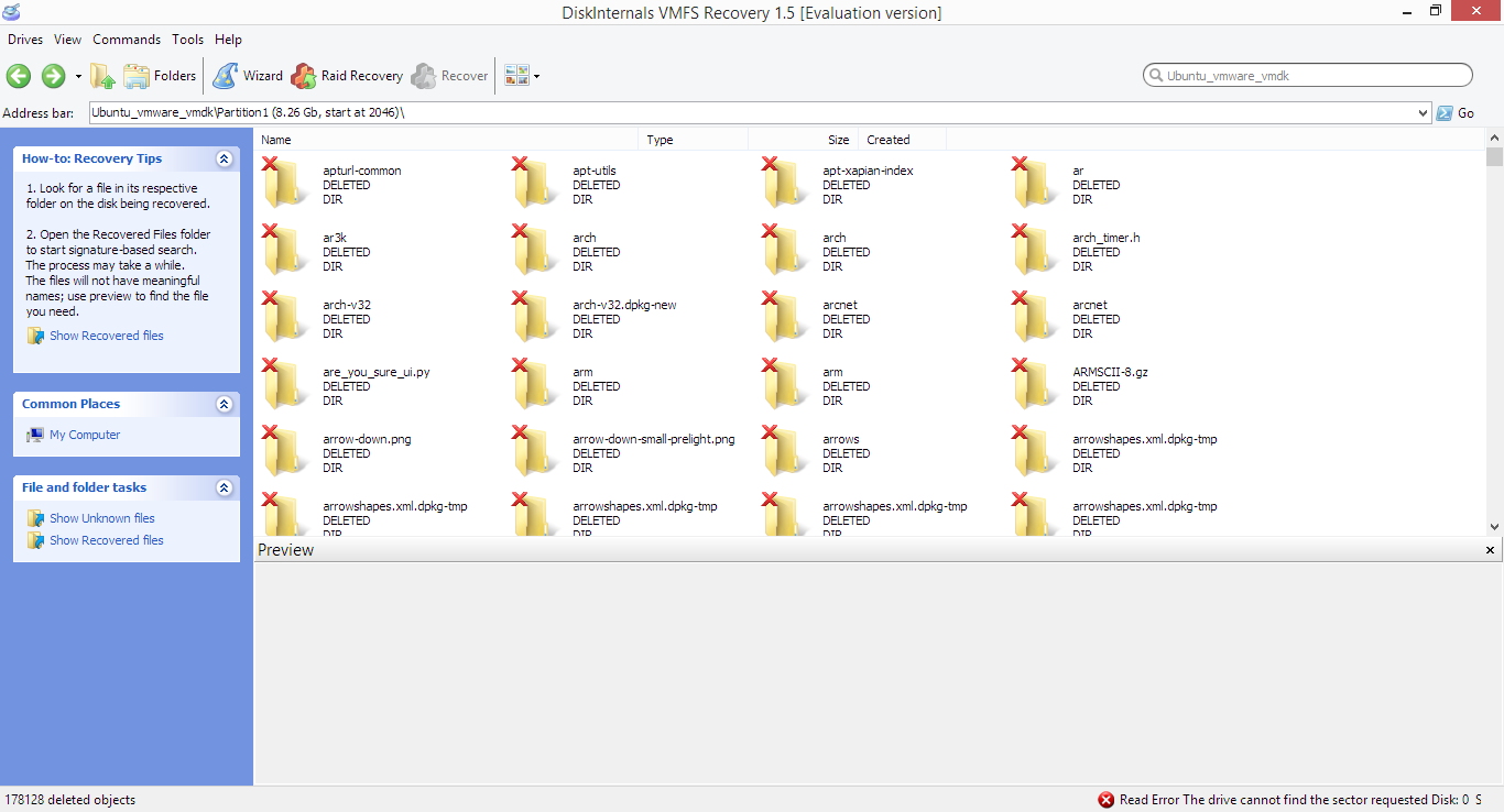 vsphere vmware servers esx data recovering esxi folders