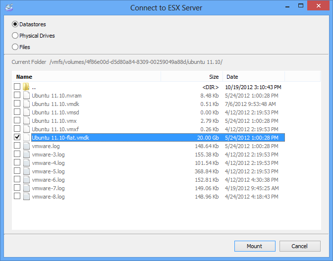 VMFS Recovery™ Connect ESX server part 3