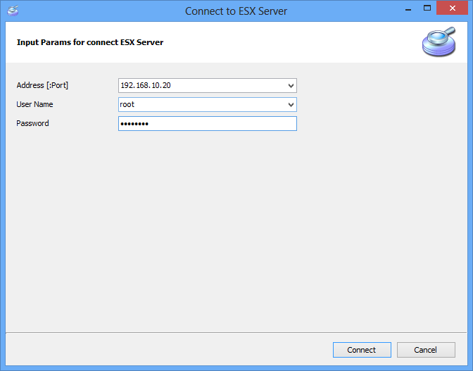 VMFS Recovery™ Connect ESX server
