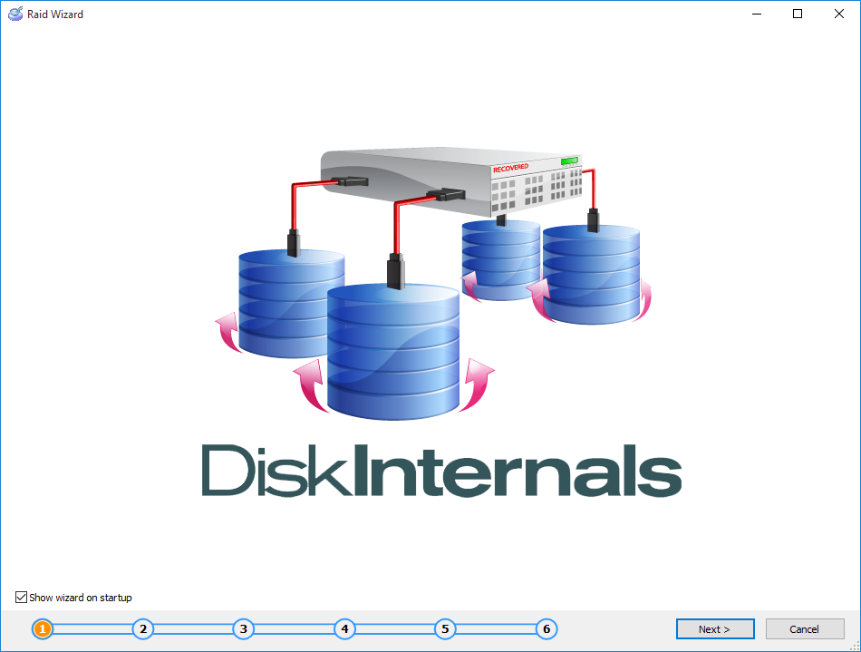 RAID wizard start page
