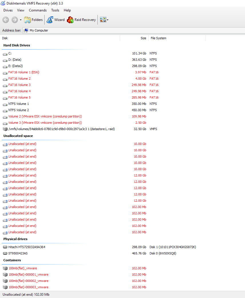 Disk list