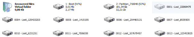 Selecting less damaged partition