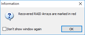 Automatically detected RAID disks