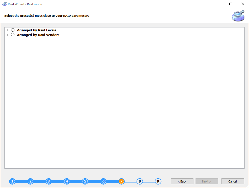 Setting up auto enumeration of possible RAID configurations