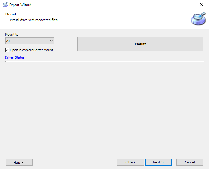 Virtual disk mounted to system as local drive