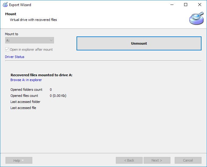 virtual disk has been mounted to system as local drive